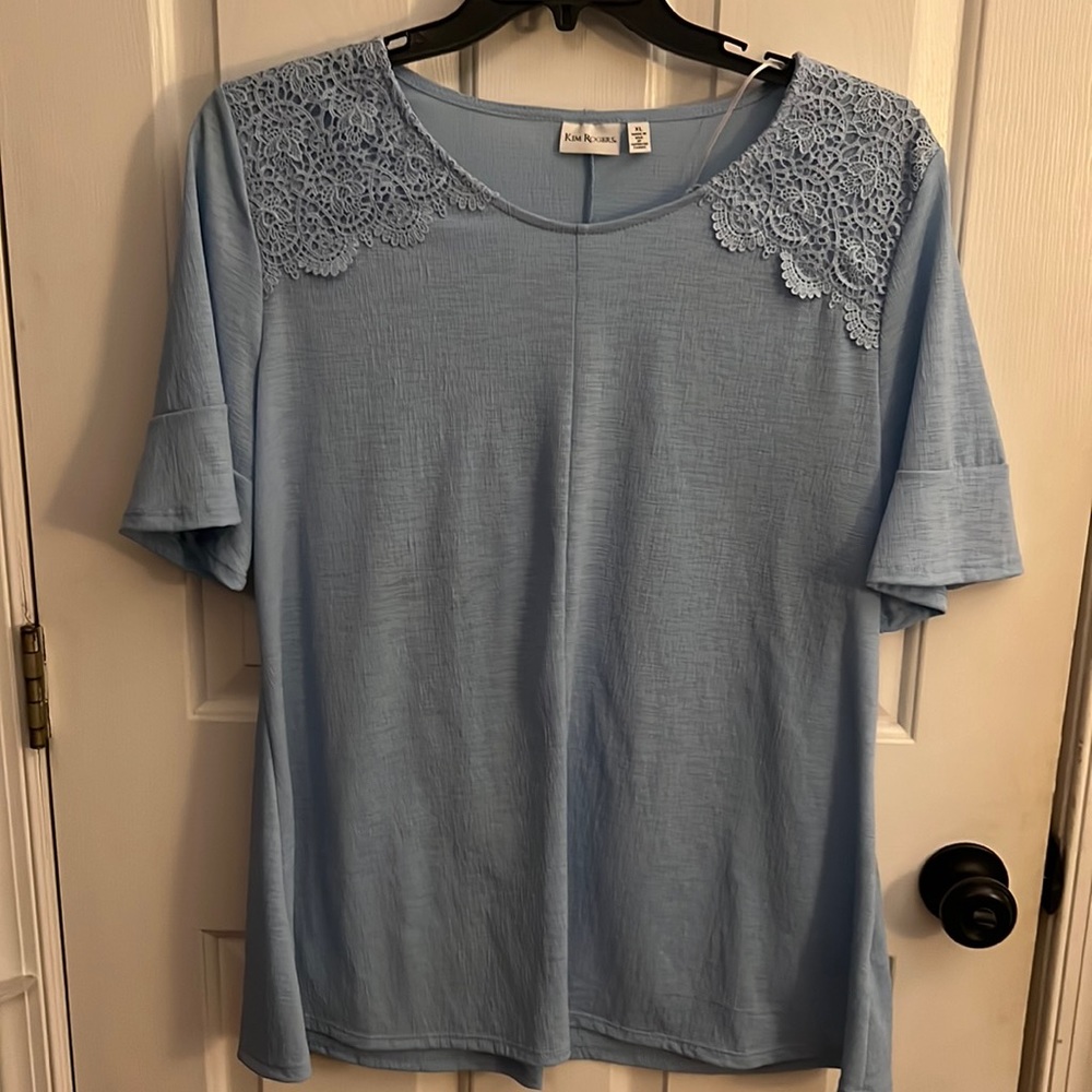 Kim Rogers XL light blue blouse